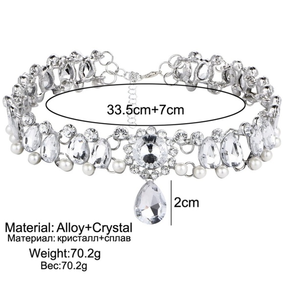 Chunky Sparkly Fashion Statement Choker Necklace - Picture 5 of 7